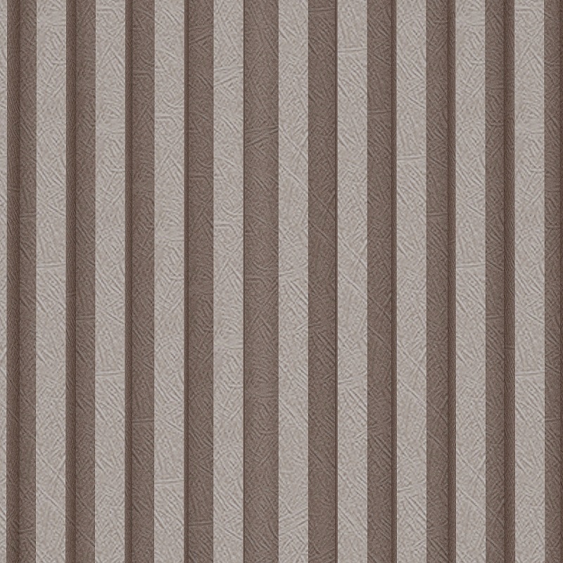 Brown and beige vertical striped wallpaper with textured pattern on white background