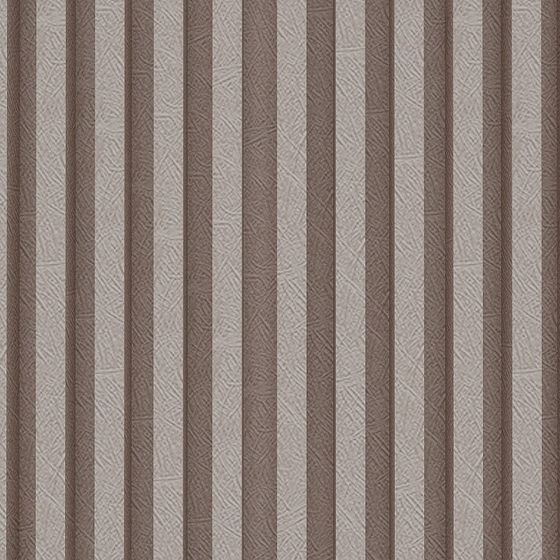 Brown and beige vertical striped wallpaper with textured pattern on white background