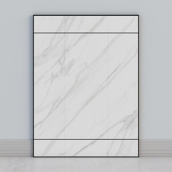 Elegant Low-Poly Marble Screen 3D model