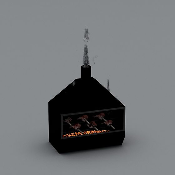 Stylish Outdoor BBQ Hut 3D model