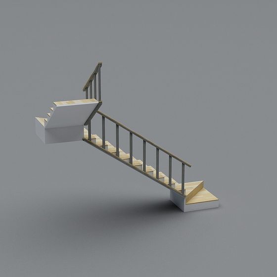 Unique Low-Polygon Staircase 3D Model
