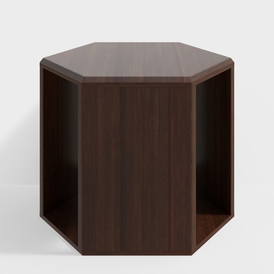 Jinfan Home - Serie in Legno Massello Moderna Semplice - Tavolino Esagonale - Tavolo a Sei Lati