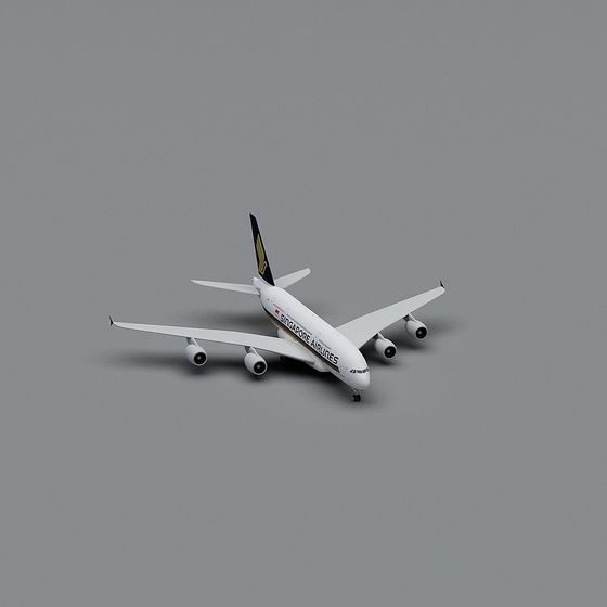 Singapore Airlines Low Poly 3D Model