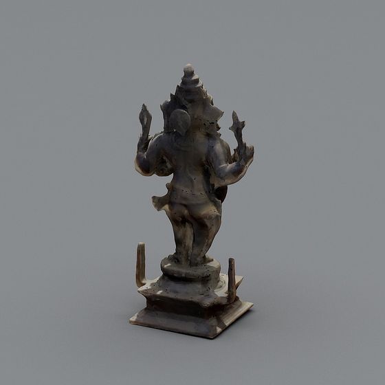 Ganesha 3D Model - Low Poly Design