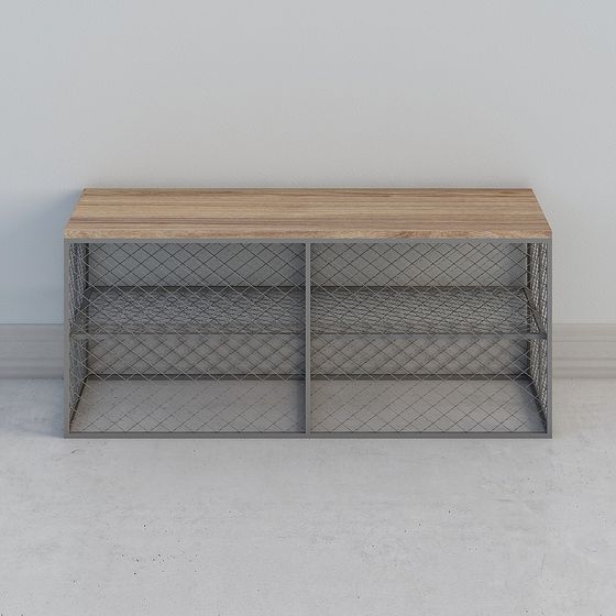 Industrial Style Storage Rack 3D model