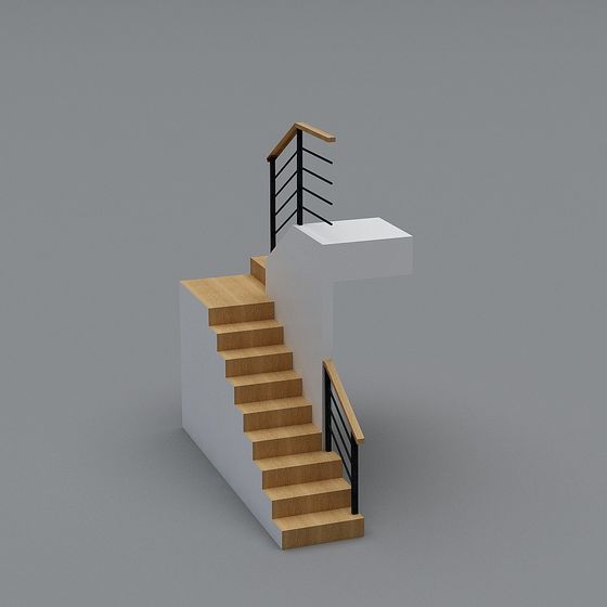 Modern Minimalist Staircase 3D model