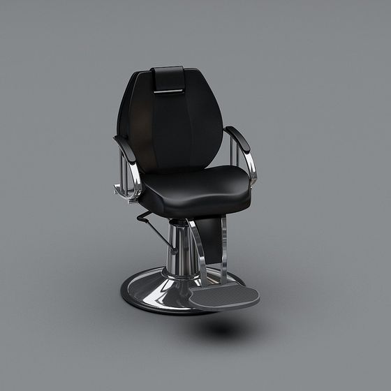 Black Salon Chair 3D Model - Modern Comfort