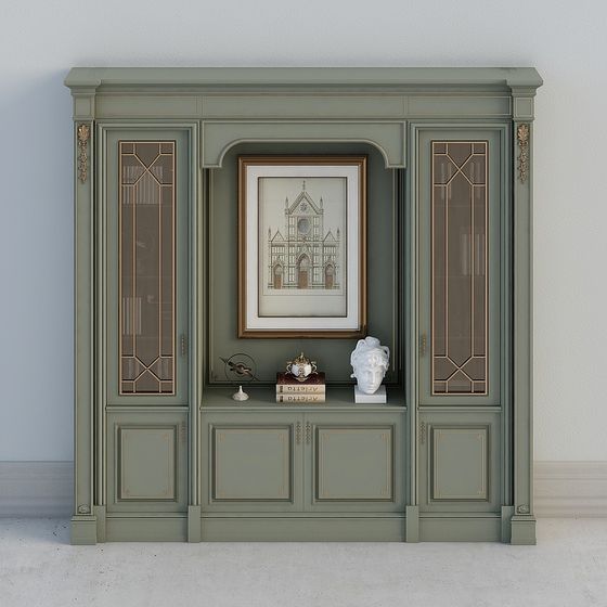 Classic Library Cabinet 3D model