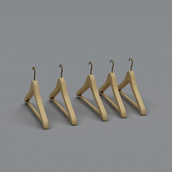 Minimalistic Low-Poly Coat Hanger 3D model