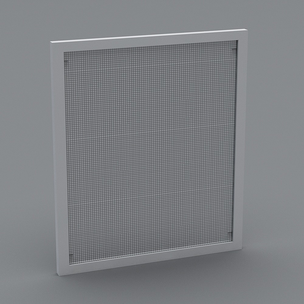 Minimalist Grid Window 3D model for Modern Design