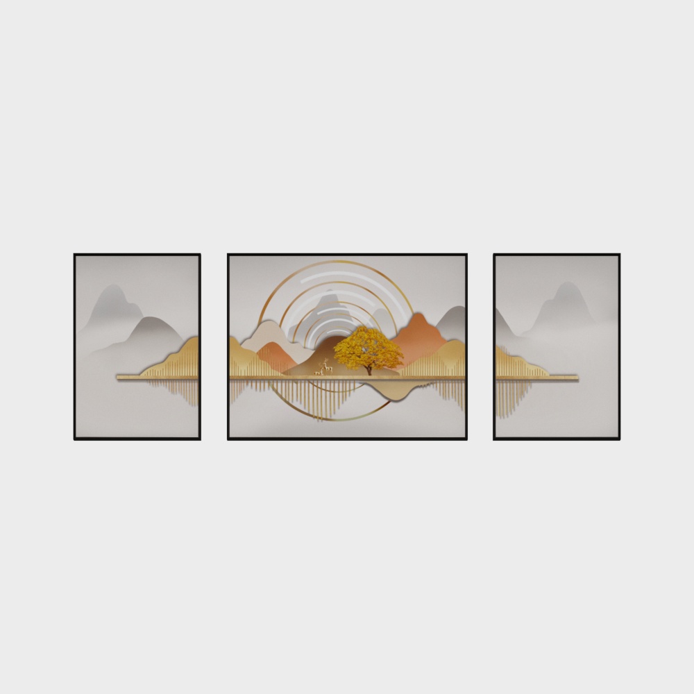 Dragon Craftsman Decoration - New Chinese Style Series - 2+1 Combo Decorative Painting - 056