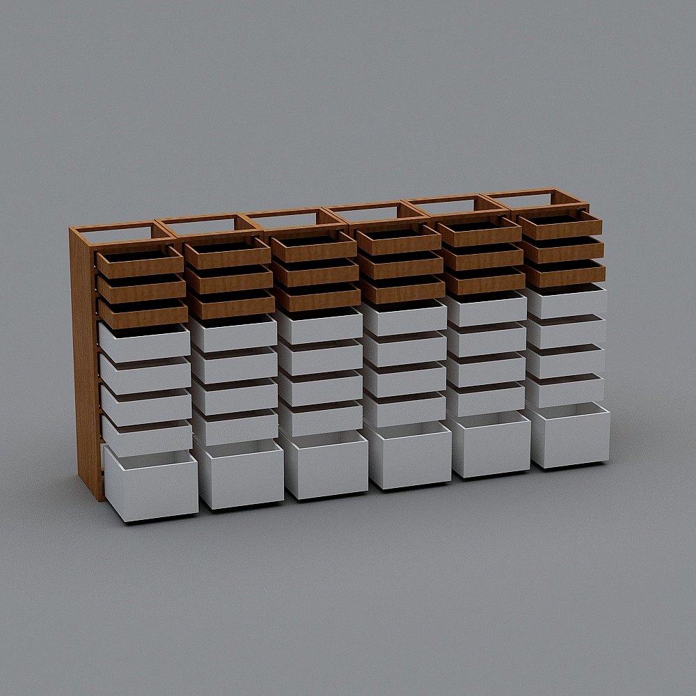 Modular Storage Shelf 3D model Design