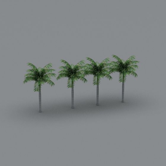 Tropical Palm Tree Squad 3D model