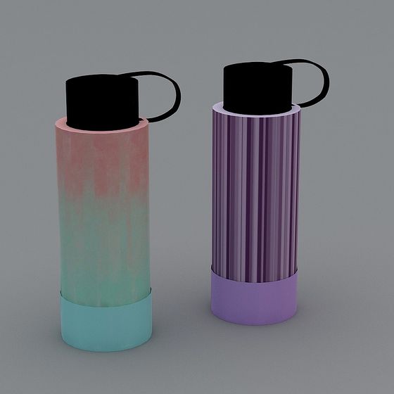 Colorful Low-Poly Insulated Cup 3D model