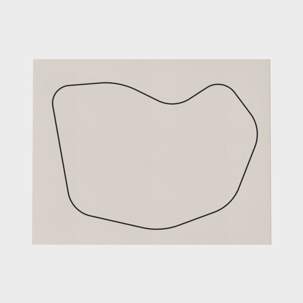Abstract Contour 3D model - Minimalist Design