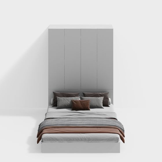 City Sleep Bed 3D model for Modern Interiors