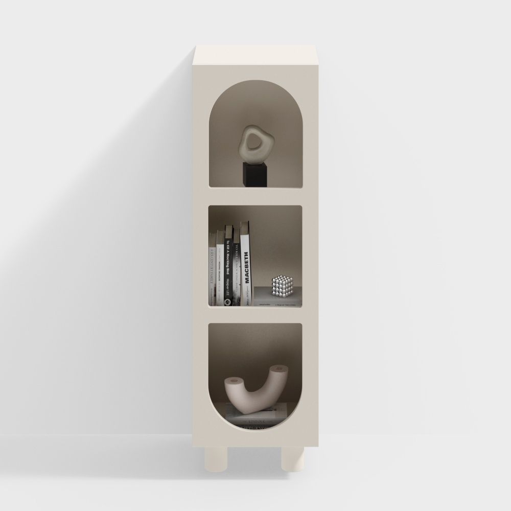 Urban Shelf 3D Model – Contemporary Low-Poly Storage