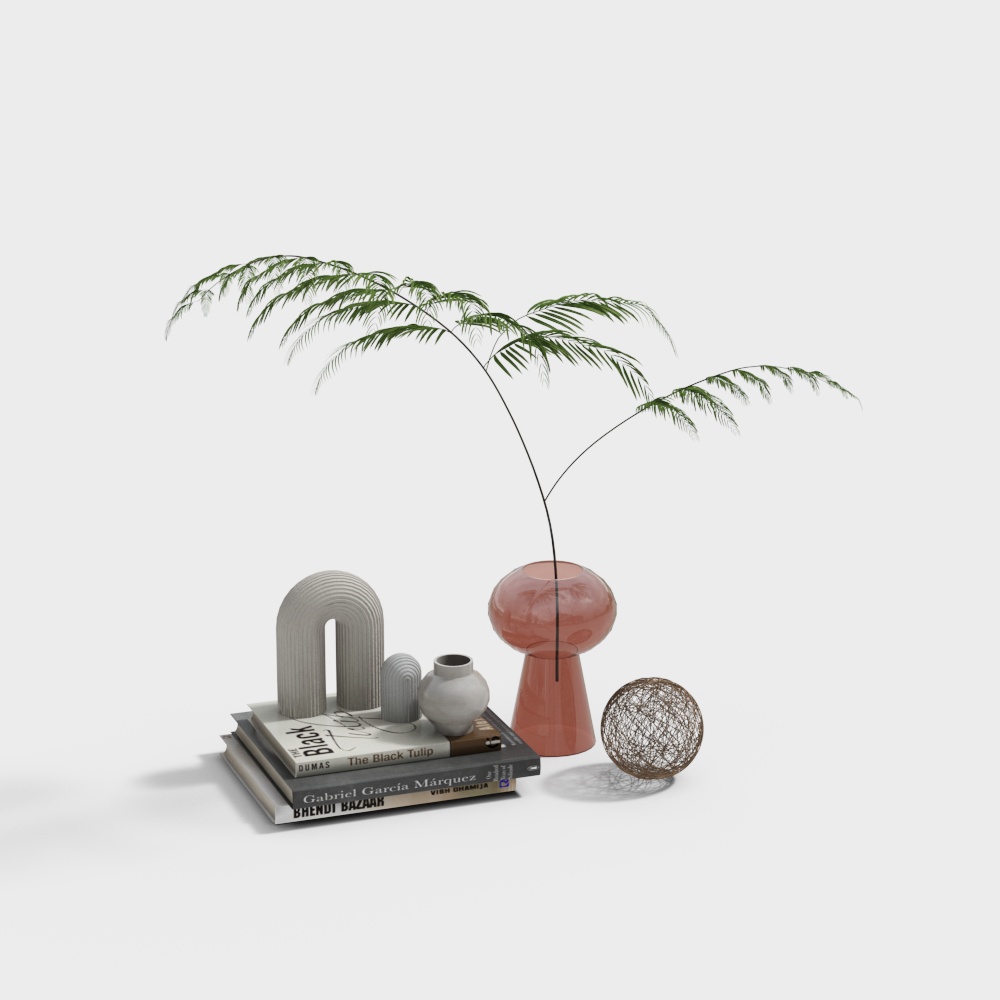 Modern Minimalist Bookshelf 3D model