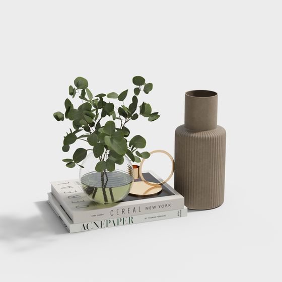 Urban Green Plant Ornament 3D model