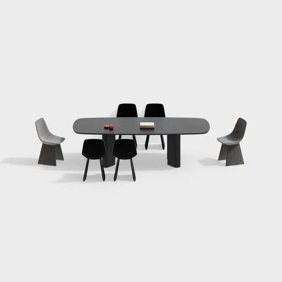 Urban Dining Table and Chair Set 3D model