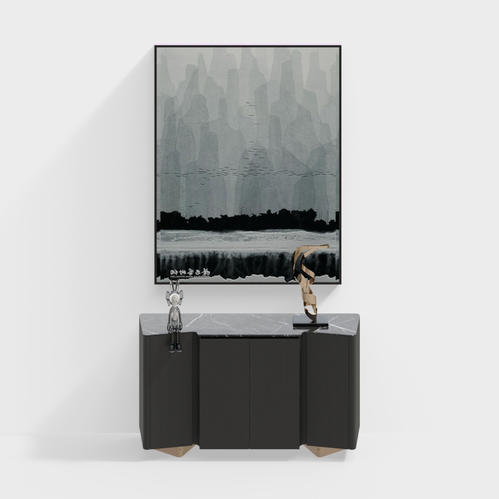 Modern living room entrance cabinet