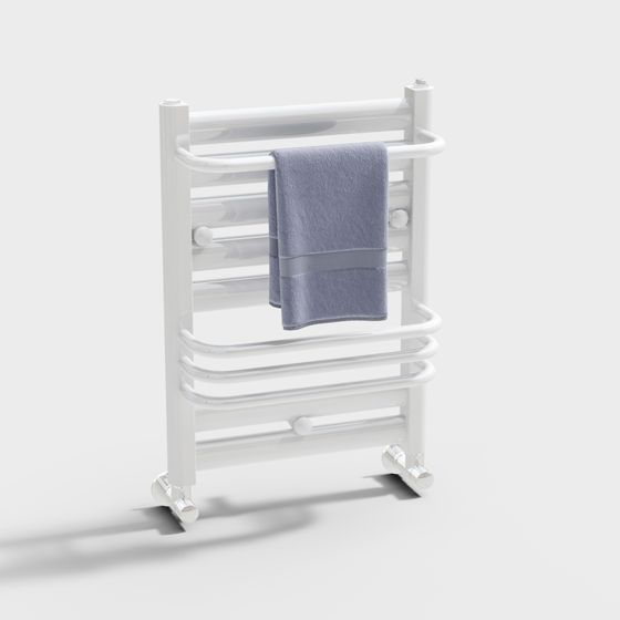 Modern Minimalist Bathroom Towel Rack 3D model