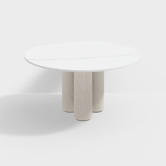 Low-Poly Round Table 3D model Design