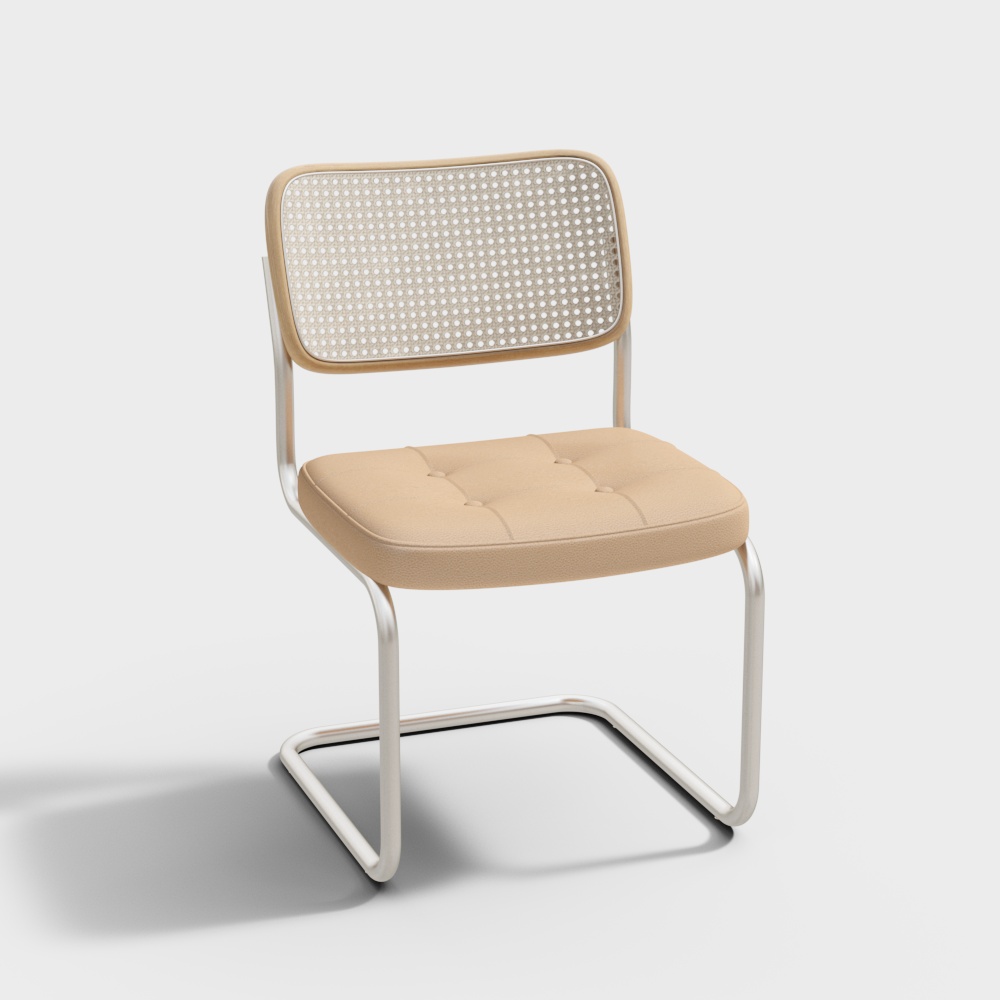Urban Comfort 3D Chair – Leather & Steel Design