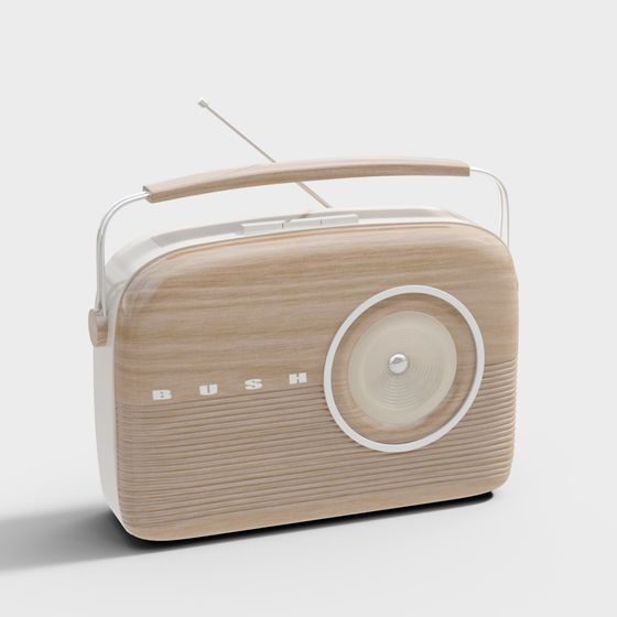 Charming Vintage Portable Radio 3D model