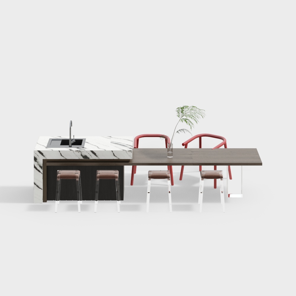 Modern dining table combination