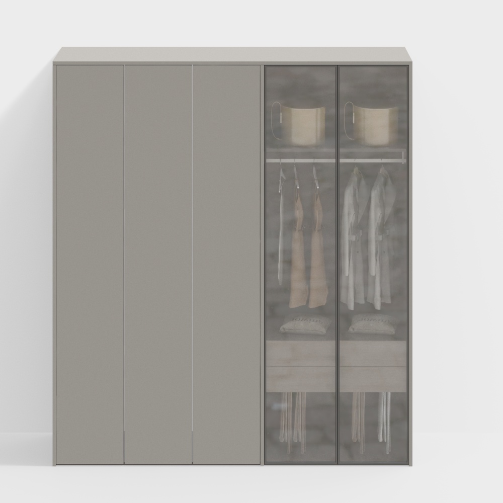 Urban Closet 3D model in Modern Minimalist Aesthetic