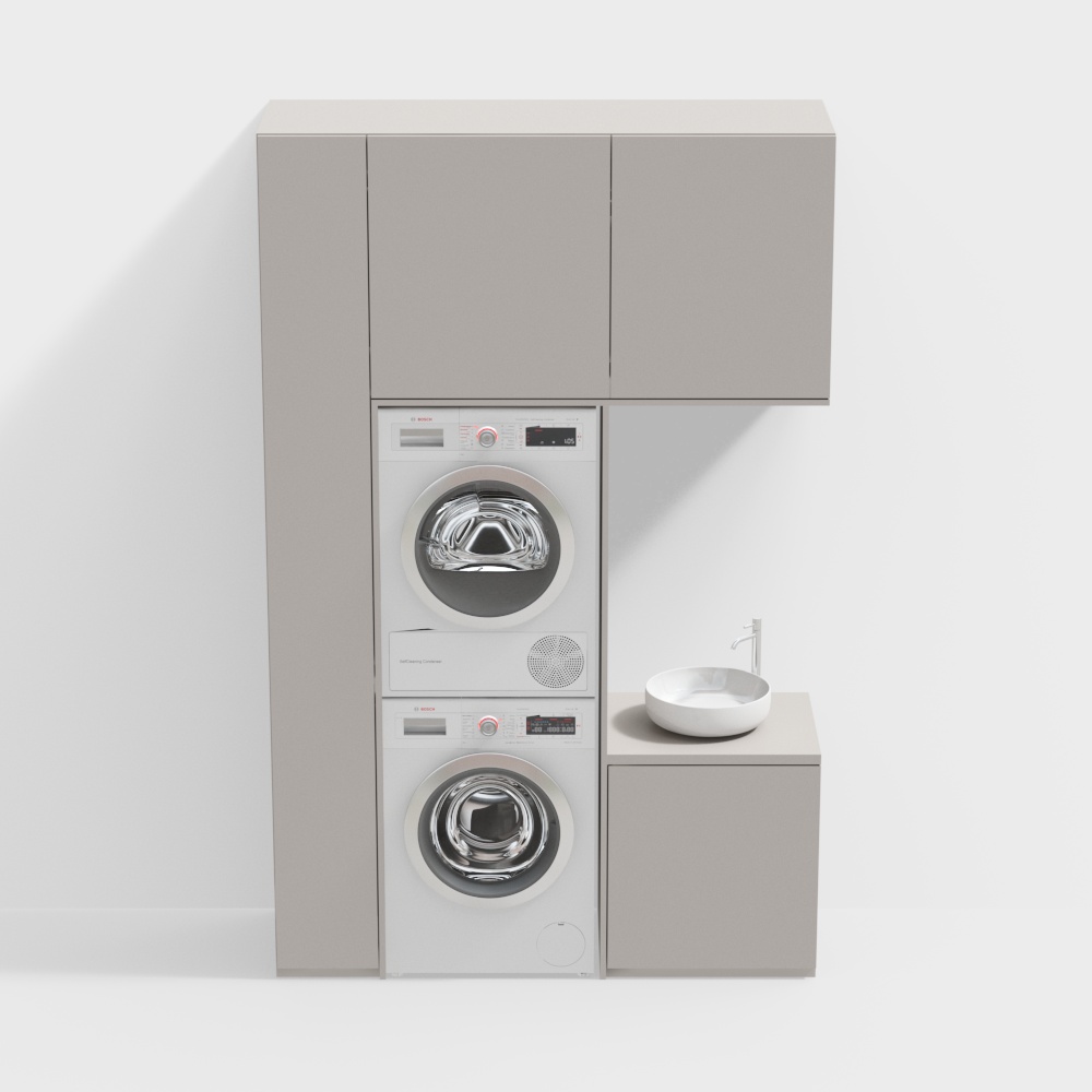 Modern washing machine cabinet