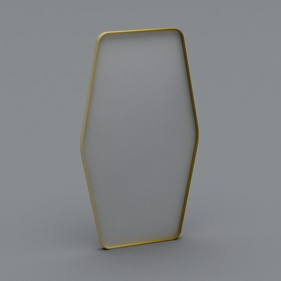 Elegant Low-Polygon Mirror 3D model