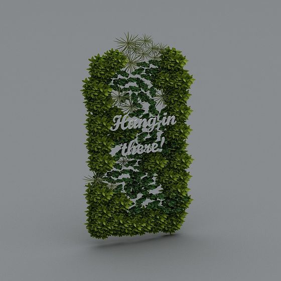Unique Green Hope Wall 3D model