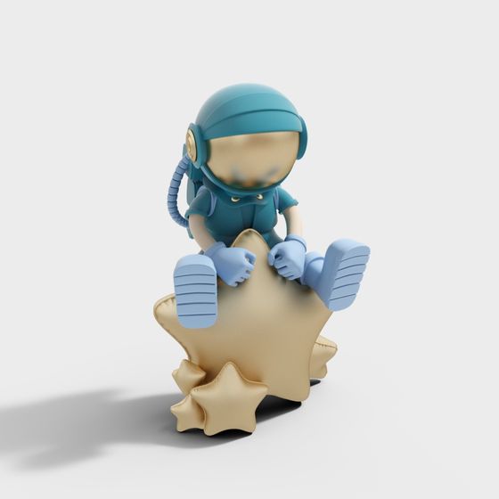 Playful Astronaut 3D model for Creative Projects