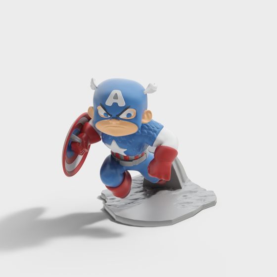 Captain America Miniature 3D model