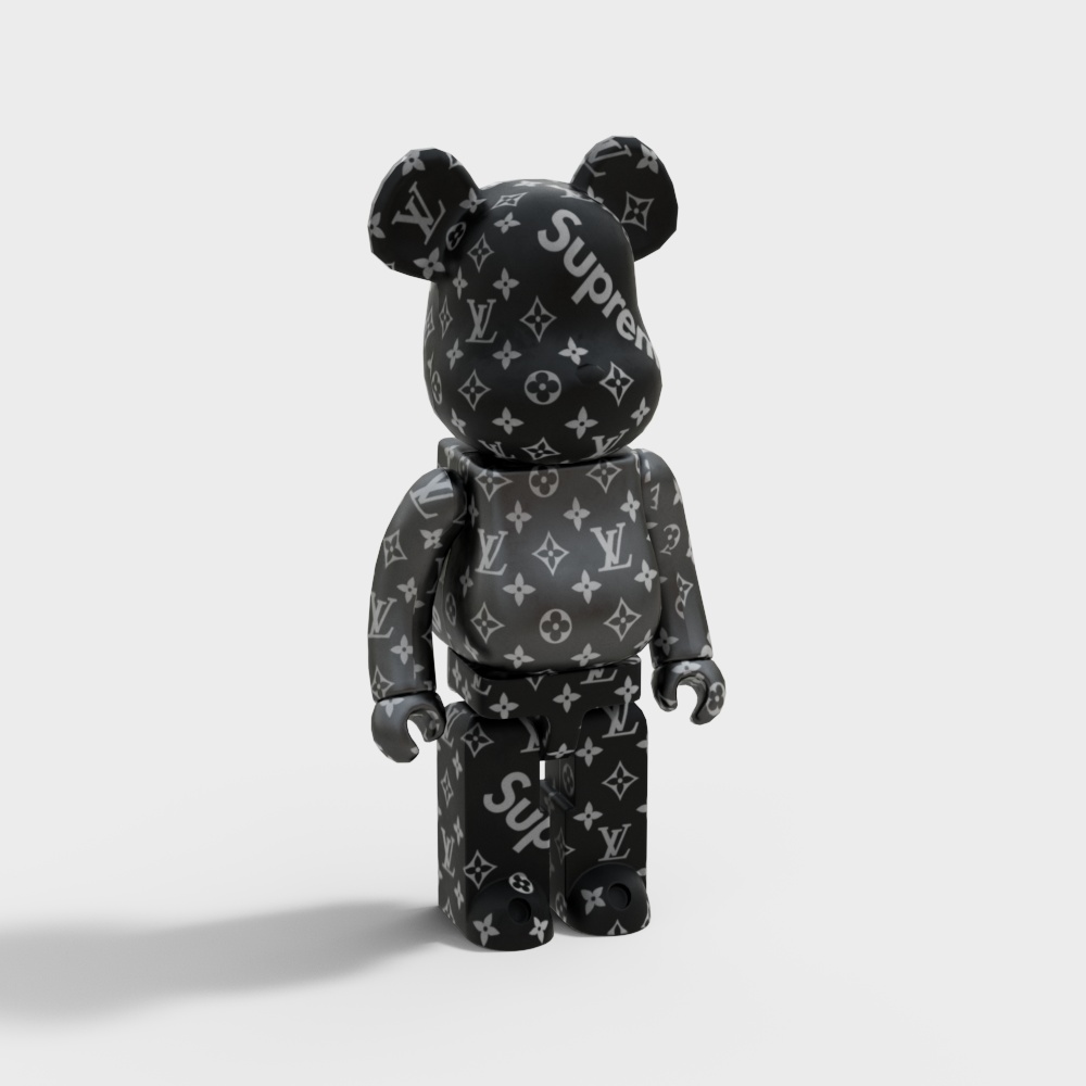 Supreme x LV Bearbrick 3D model