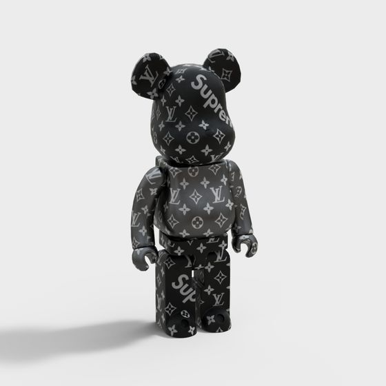Supreme x LV Bearbrick 3D model
