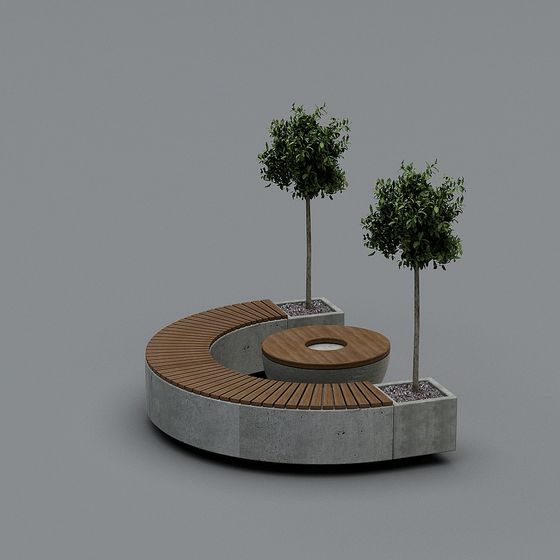 Urban Oasis Bench 3D model
