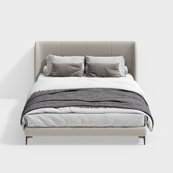 Stylish 3D Bed Frame Model for Contemporary Interiors
