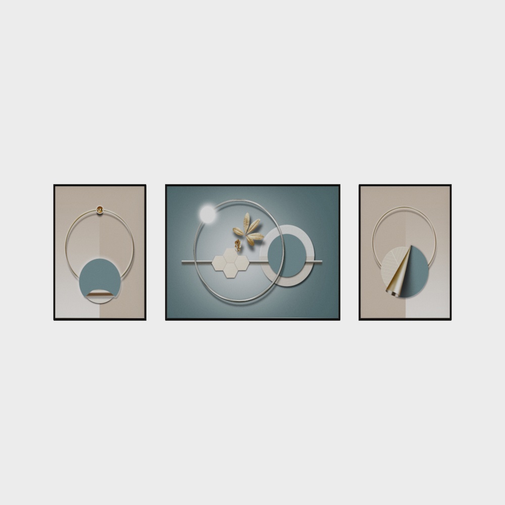 Dragon Craftsman Jewelry - Nordic Light Luxury Series - 2+1 Combo Decorative Painting - 03