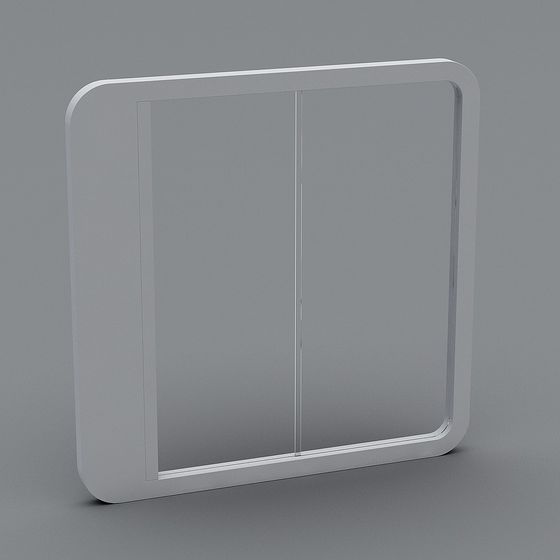 Minimalist Low Polygon Mirror 3D model