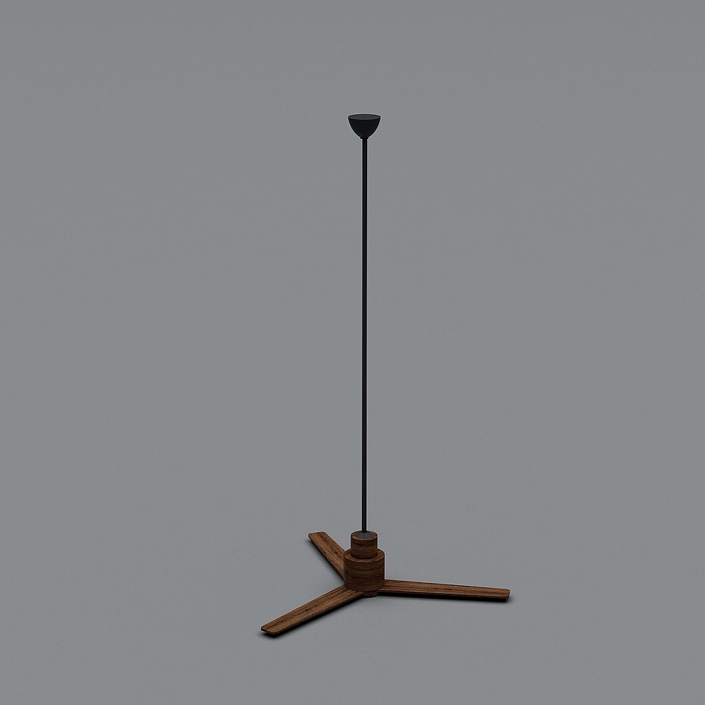 Elegant Low-Poly Floor Lamp 3D model