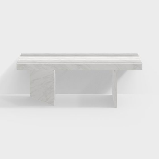 Urban Minimalist Bench 3D model