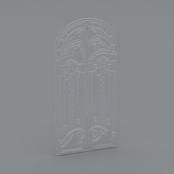 Gothic Castle Gate 3D Model