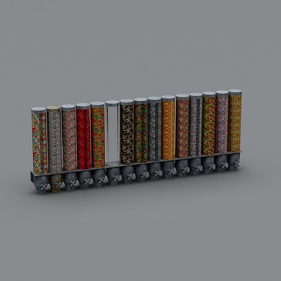 Colorful Candy Tube 3D Model