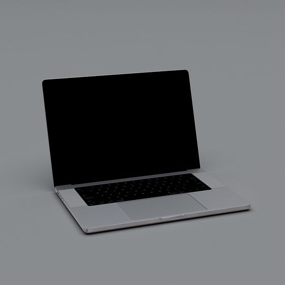 Sleek Low-Poly Laptop 3D model