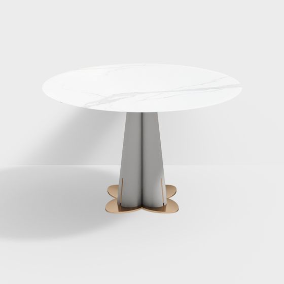 Elegant Round Table 3D model for Modern Interiors
