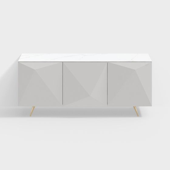 Geometric Charm TV Cabinet 3D model
