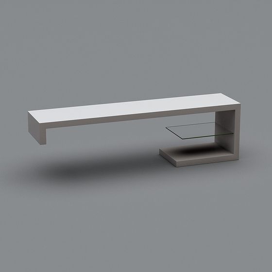 Minimalist Floating TV Stand 3D model